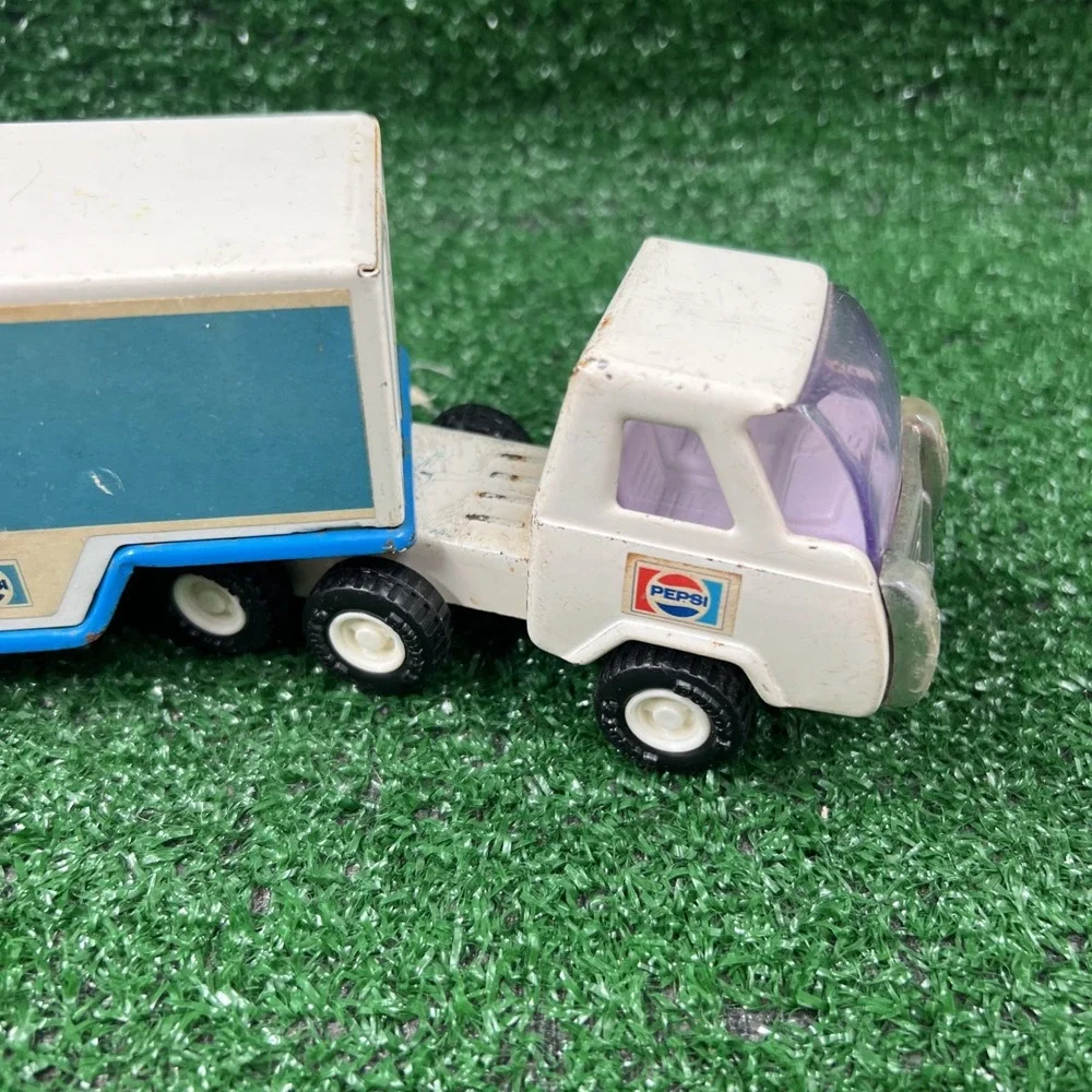 Pepsi Cola Buddy L Metal & Plastic Semi Truck & Fork Lift Missing Lifts Vintage‎